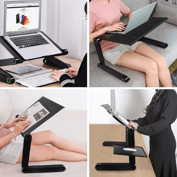 Ergonomisk bærbar stander med 360° drejelige ben