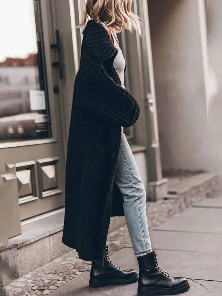 Komfortabel og stilfuld oversized cardigan med knapper til kvinder, perfekt til afslappede dage.
