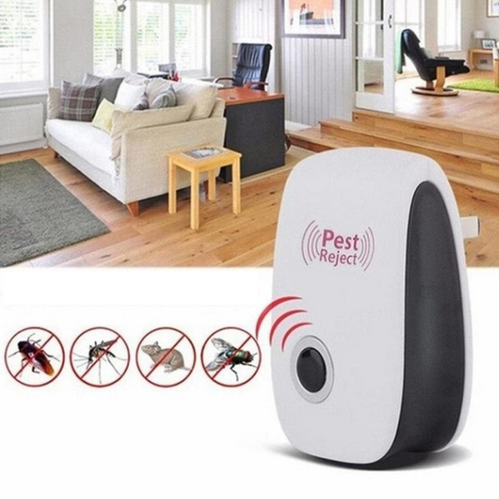 Miljøvenlig plug and play ultralyds skadedyrsafviser. Giftfri beskyttelse mod insekter og gnavere.