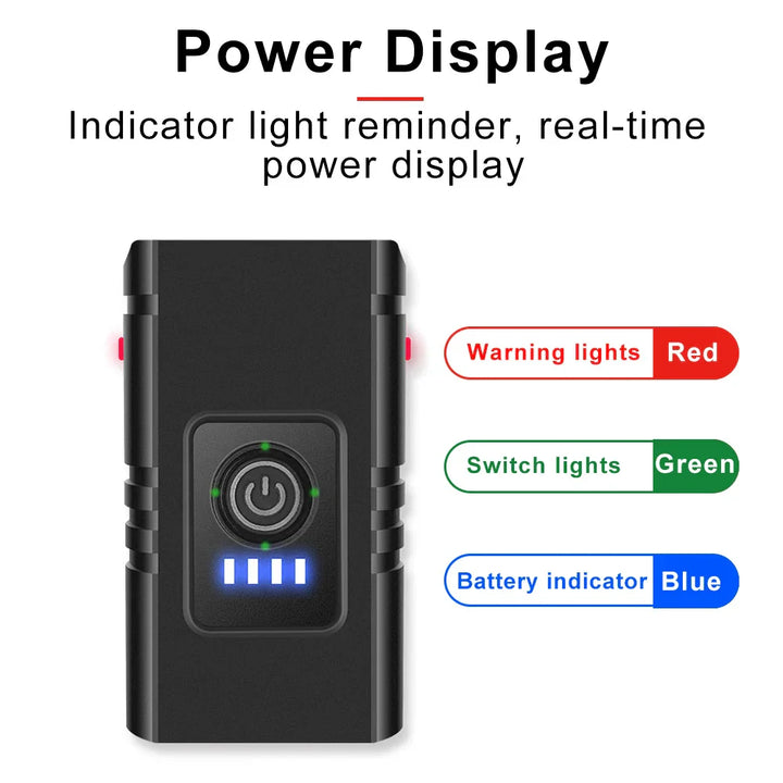 PowerBeam 1500 LED Cykellygte med USB, 6 tilstande: Kompakt, vandafvisende lygte til natkørsel, 1500 lumen.