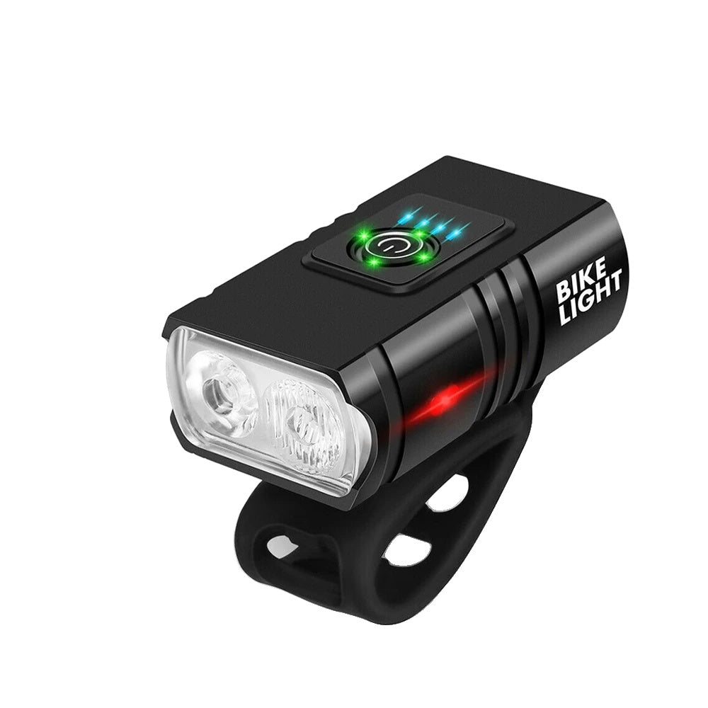 PowerBeam 1500 LED Cykellygte med USB, 6 tilstande: Kompakt, vandafvisende lygte til natkørsel, 1500 lumen.