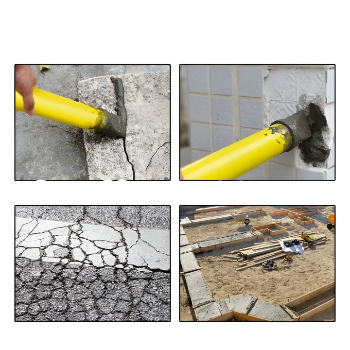 Præcisionssprøjte med ergonomisk greb, let konstruktion, ensartet cementdækning; ideel til gør-det-selv.