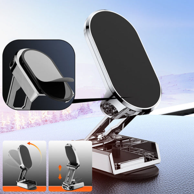 Magnetisk mobilholder til bil. Håndfri og sikker telefonholder. Justerbar for alle smartphones.