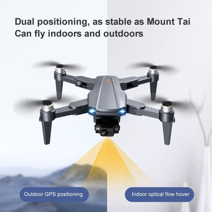 Gadget: Professionel drone med 8K dual-kamera, GPS og stabilisering for dynamiske luftfoto.