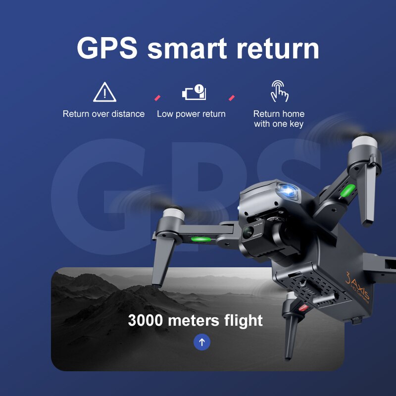 8K GPS drone til professionel fotografering og video, udstyret med avanceret stabilisering.