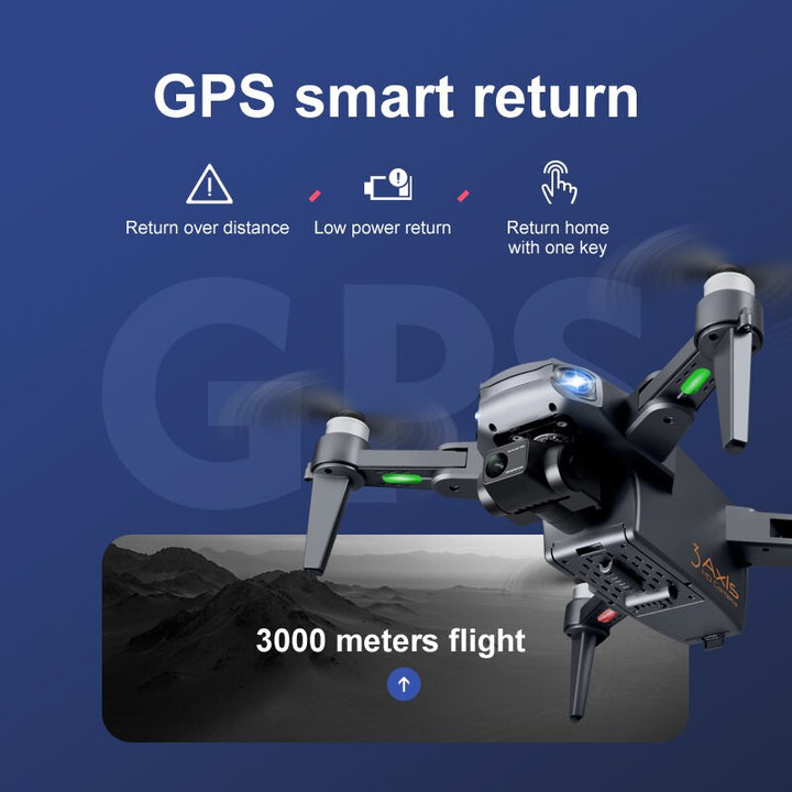 8K GPS drone til professionel fotografering og video, udstyret med avanceret stabilisering.