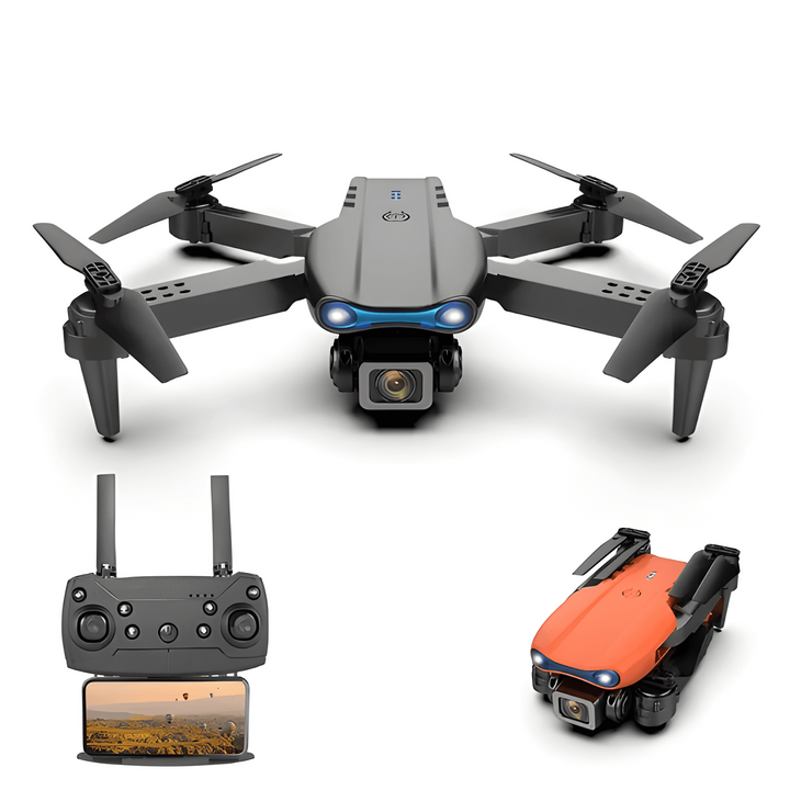 Professionel drone med dobbelt 4K kamera til skarp luftfotografering og videooptagelse.