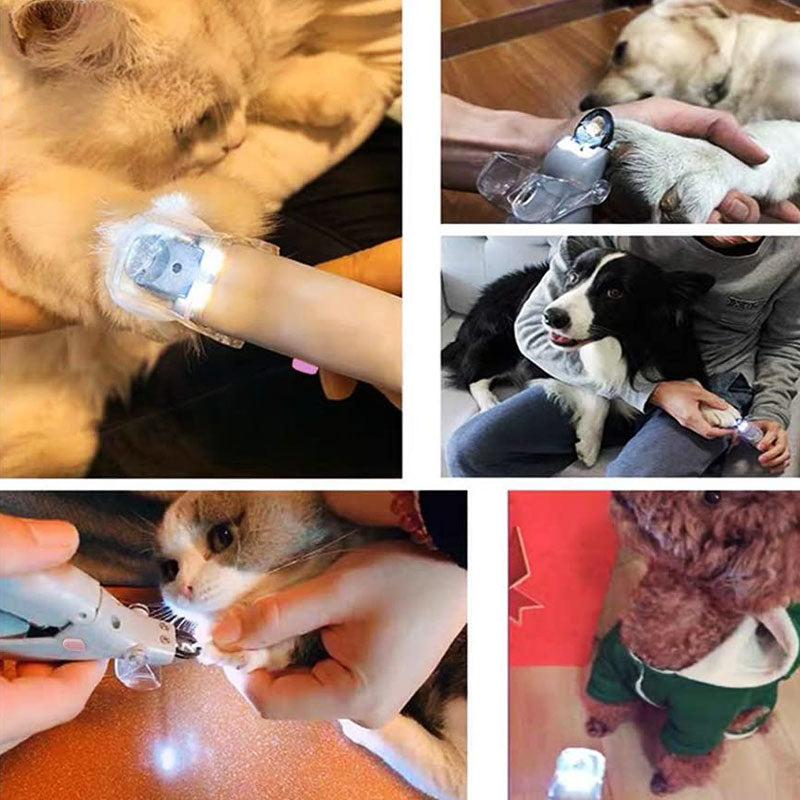 Professionel hundeklonipper med hurtigsensor, ergonomisk håndtag og robuste klinger i rustfrit stål til præcis trimning