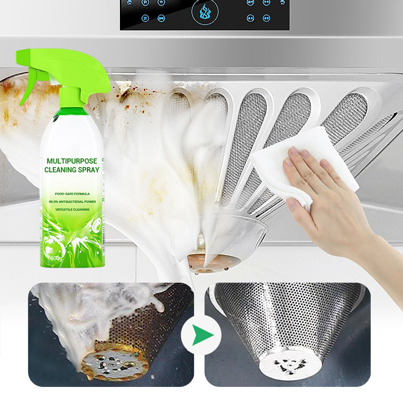PureShine Multi-Action spray, fjerner nemt fedt og snavs fra køkkenbordplader og fliser. Køkkenrens.