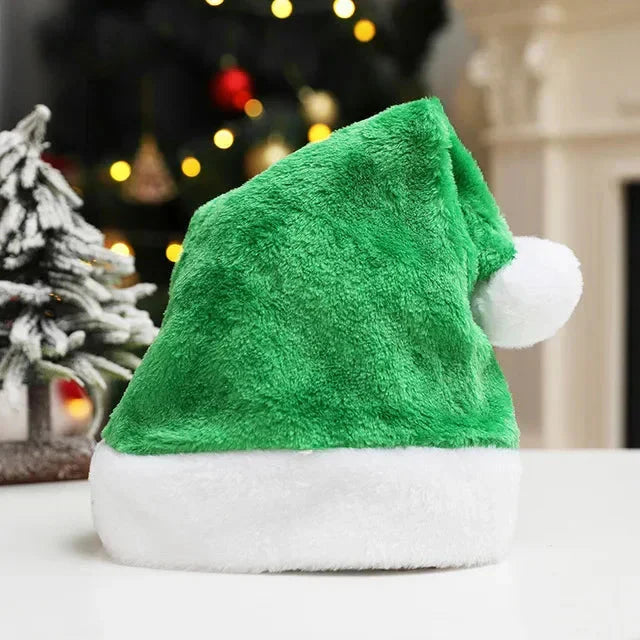Unisex julehue med pelskvast til julefrokost eller hygge; holder dig varm og festlig hele julen.