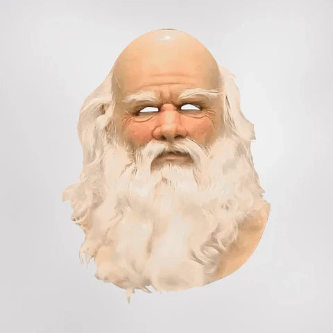 Høj-kvalitets julemandsmaske for voksne. Ideel til juleevents, teater eller festlig udklædning.
