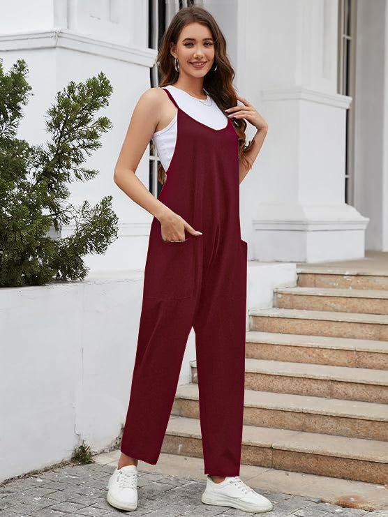 Kvinders mode jumpsuit med elastisk talje, perfekt til enhver lejlighed.