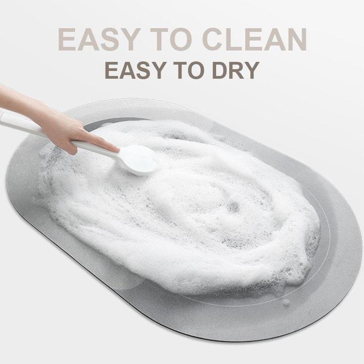 Skridsikker badeværelsesmåtte, superabsorberende rektangel, giver tørre fødder og komfort.