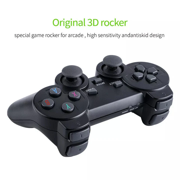 Kompakt retro gaming HDMI stick med 4K og tusindvis af spil. Nem at tilslutte, perfekt til rejser og klassisk gaming.