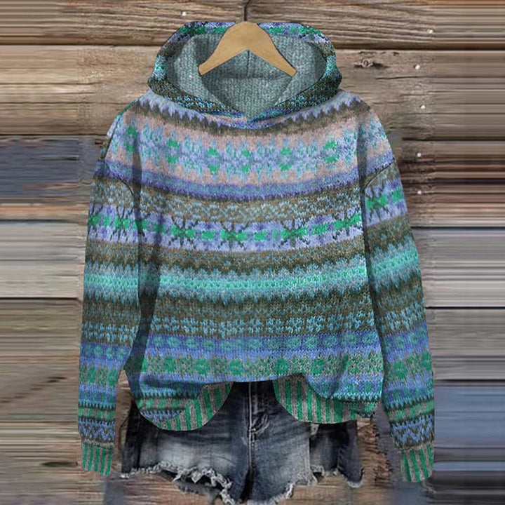 Stilfuld retro vintersweater til kvinder. Blød og varm strik for komfort og mode i den kolde tid. Perfekt overdel.