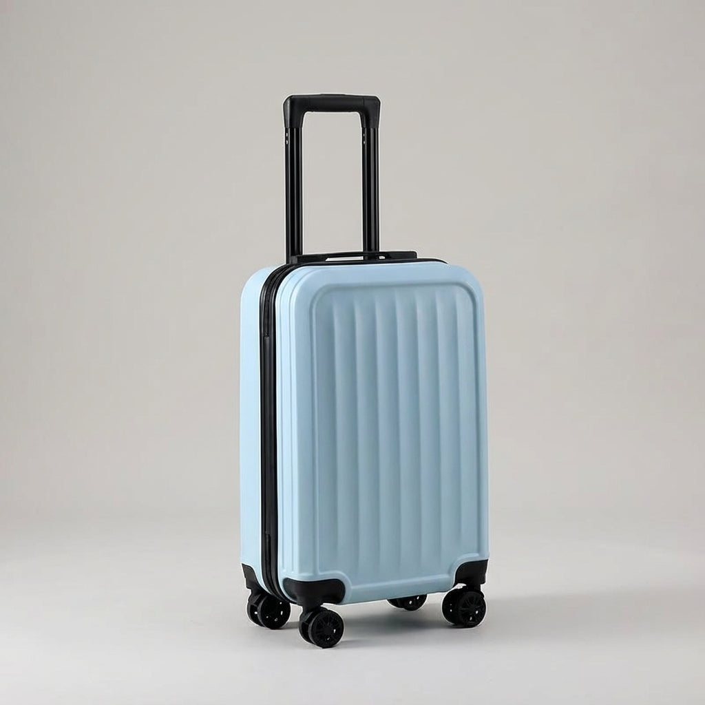 Stilfuld Traveon rejsekuffert med robust riflet design. Perfekt sikker bagage til enhver tur, let at manøvrere.