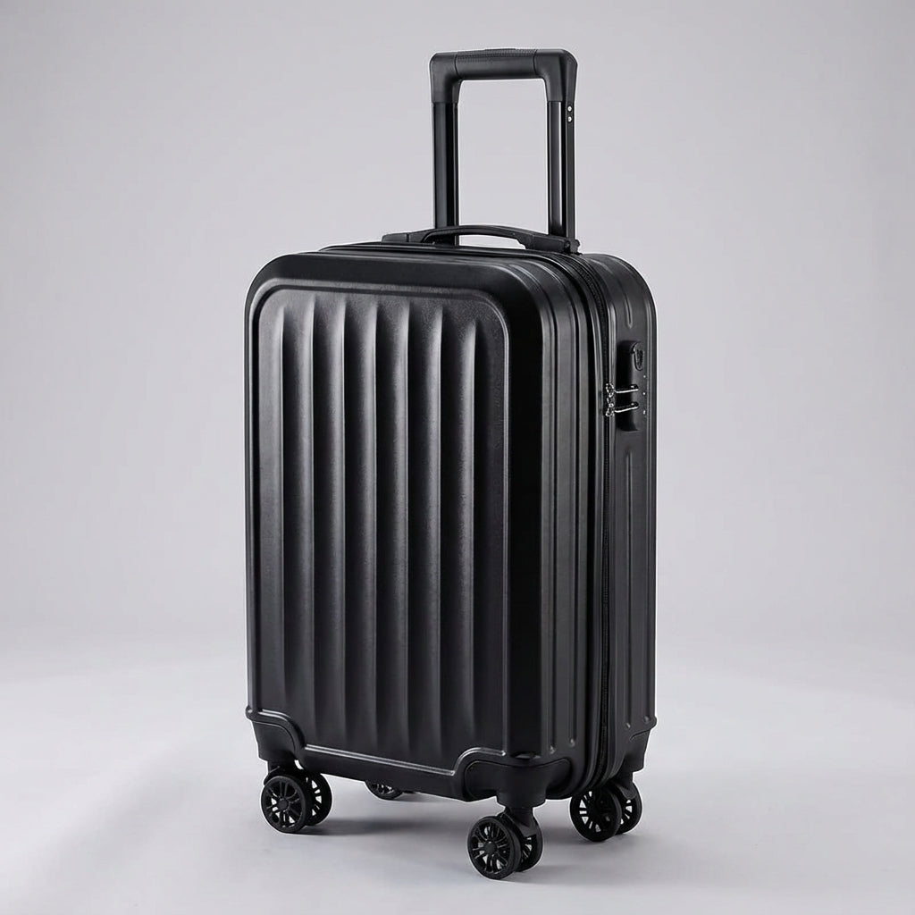 Holdbar riflet rejsekuffert. Traveon bagage for sikker og stilfuld transport af dine ejendele. Robust og pålidelig.