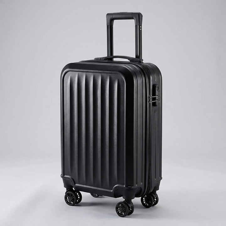 Holdbar riflet rejsekuffert. Traveon bagage for sikker og stilfuld transport af dine ejendele. Robust og pålidelig.