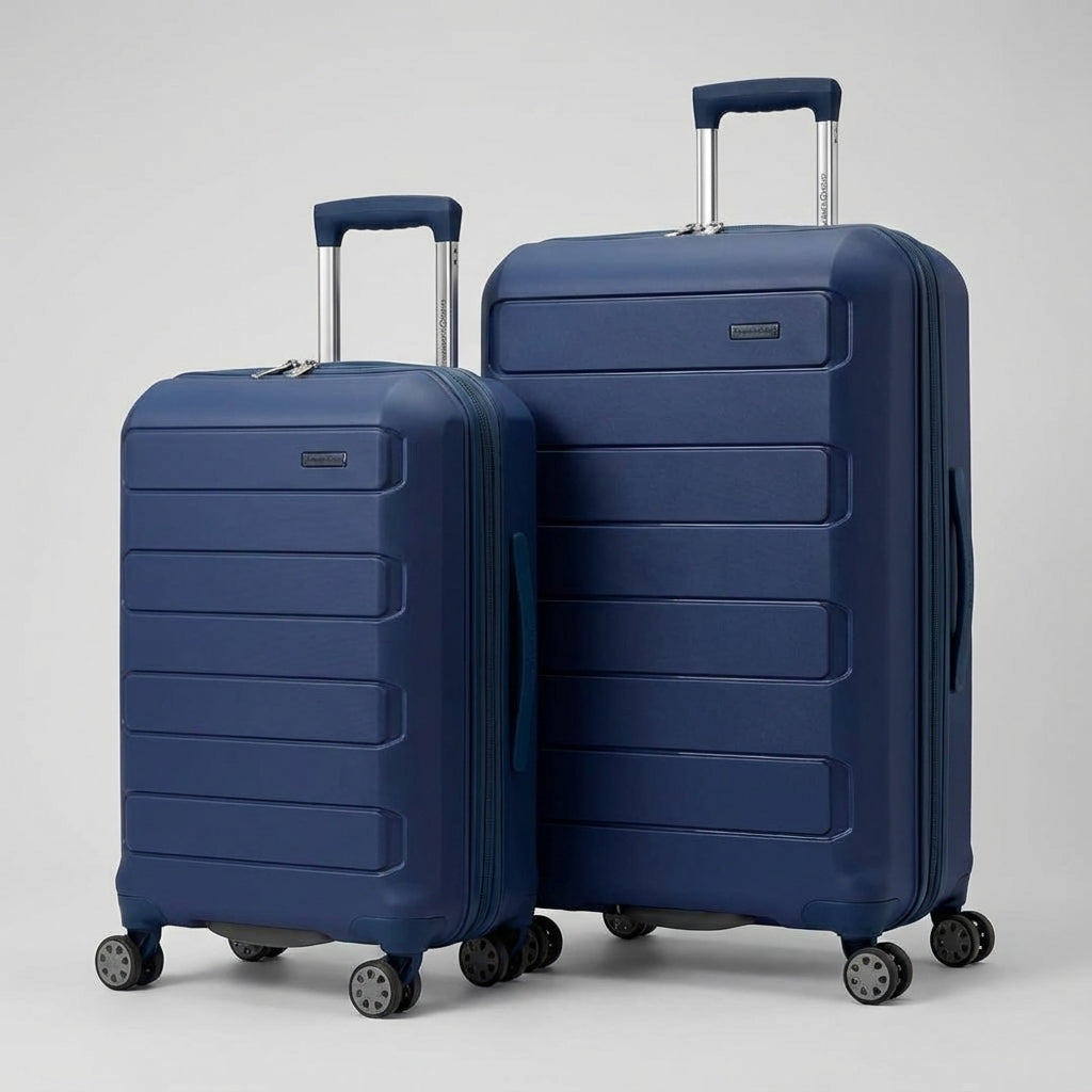 Slidstærk hardcase rejsekuffert med udvidelsesfunktion og 360° spinnerhjul.