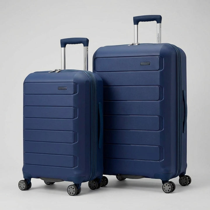 Slidstærk hardcase rejsekuffert med udvidelsesfunktion og 360° spinnerhjul.
