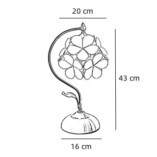 Klassisk romantisk Tiffany bordlampe med blomsterdesign i farvet glas, justerbar og en bronze base.