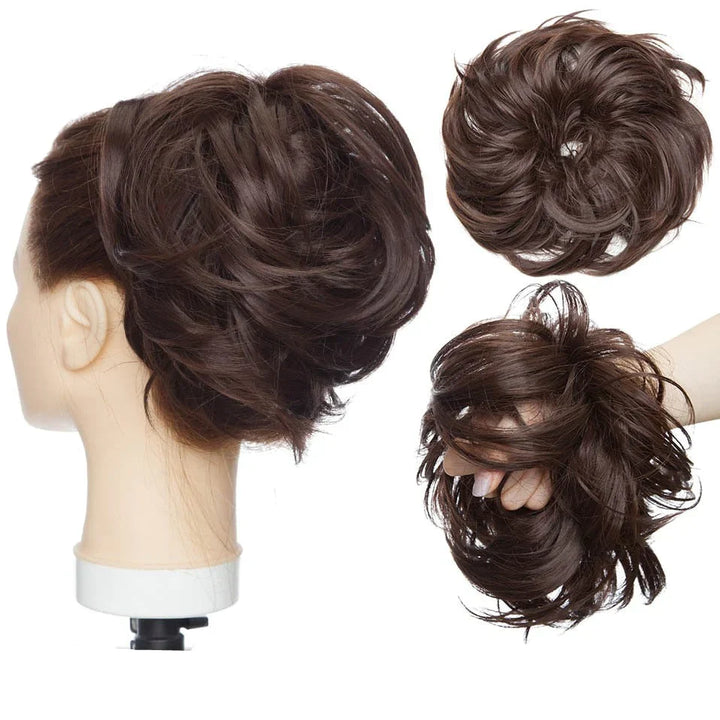 Håropsætning letgjort med justerbar rommelig haarknot scrunchie. Fås i flere farver.