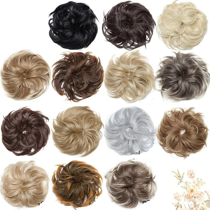 Stilfuld sølvgrå rommelig haarknot scrunchie. Ideel som hårpynt til en hurtig frisure.