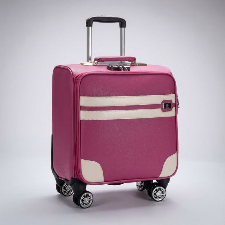 Sort, kompakt kabinekuffert/håndbagage med 360° spinnerhjul og robust design.