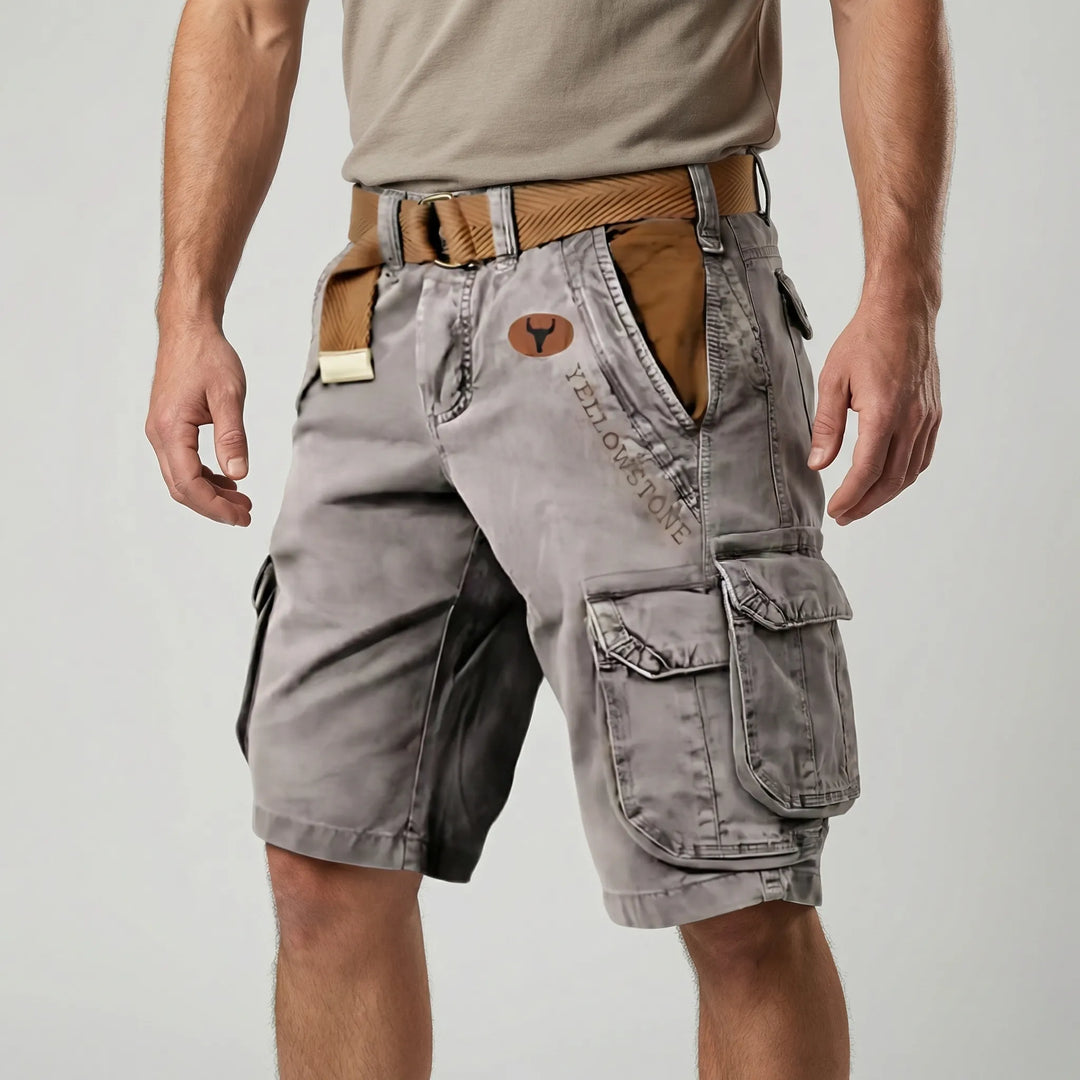 Praktiske cargo-shorts til mænd med mange lommer, ideelle til outdoor og rejse.