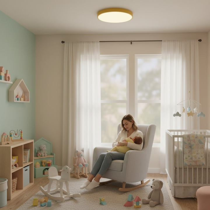 Stilfuld rund loftslampe med LED-teknologi for et minimalistisk og moderne look i dit hjem.