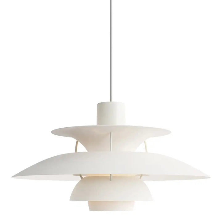 Rund dæmpbar LED-loftlampe i aluminium og akrylglas, elegant design, ideel til belysning i stue og spisestue