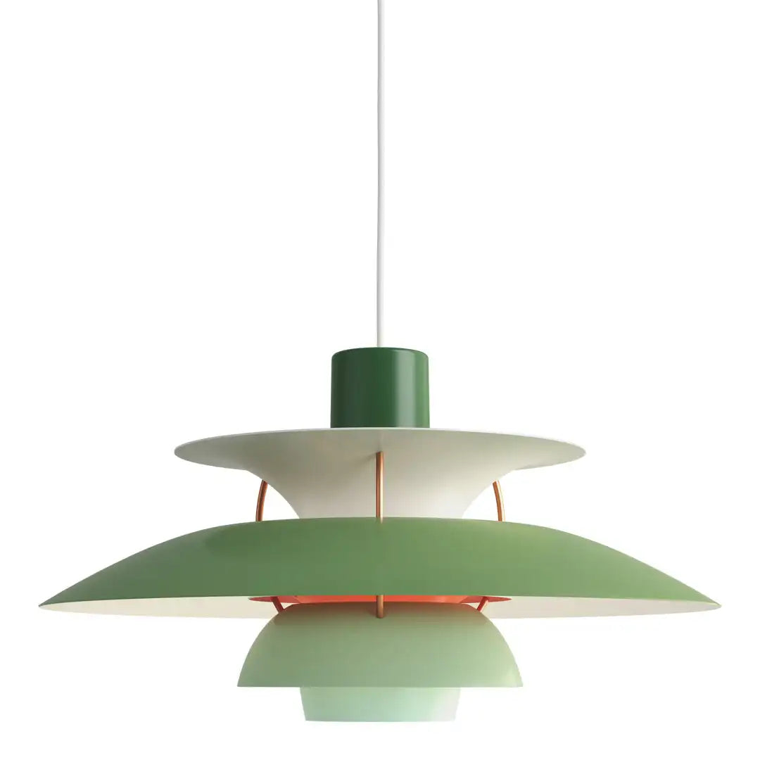 Rund dæmpbar LED-loftlampe i aluminium og akrylglas, elegant design, ideel til belysning i stue og spisestue