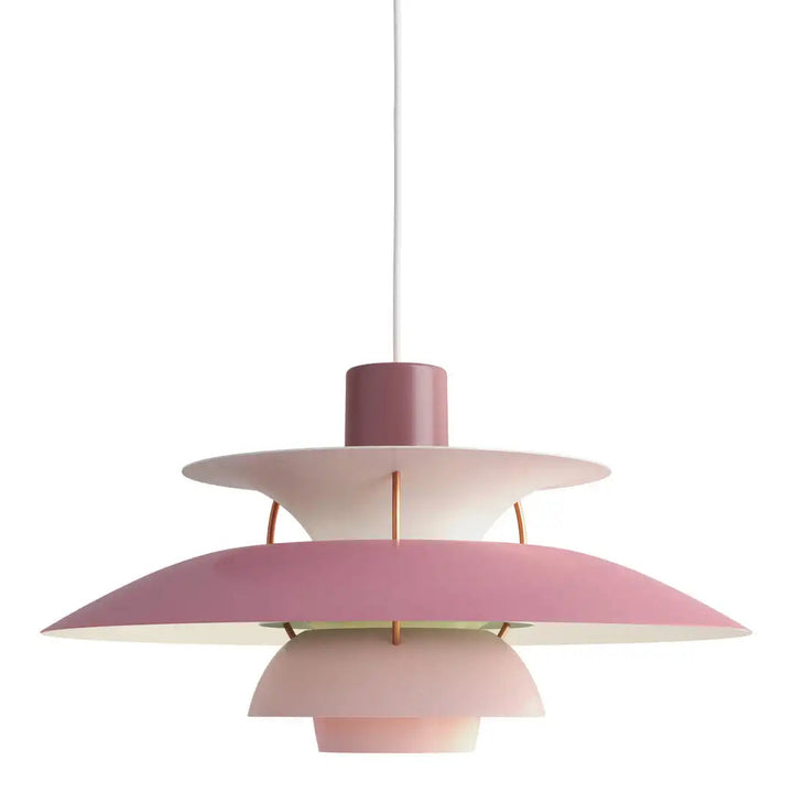 Rund dæmpbar LED-loftlampe i aluminium og akrylglas, elegant design, ideel til belysning i stue og spisestue