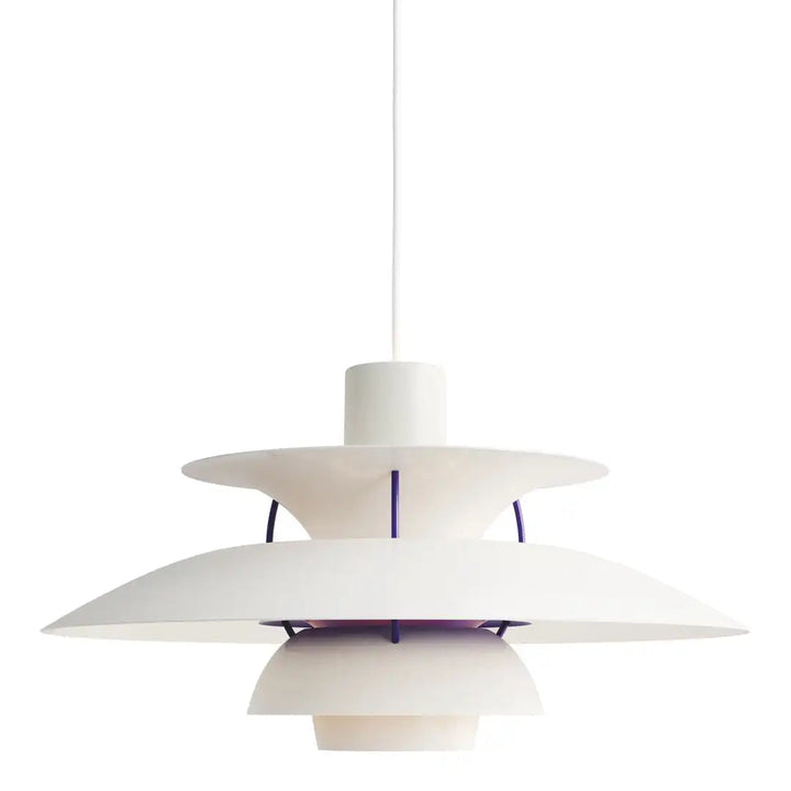 Rund dæmpbar LED-loftlampe i aluminium og akrylglas, elegant design, ideel til belysning i stue og spisestue