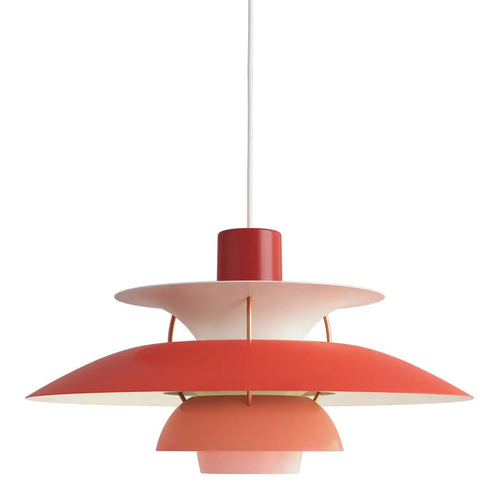Rund dæmpbar LED-loftlampe i aluminium og akrylglas, elegant design, ideel til belysning i stue og spisestue