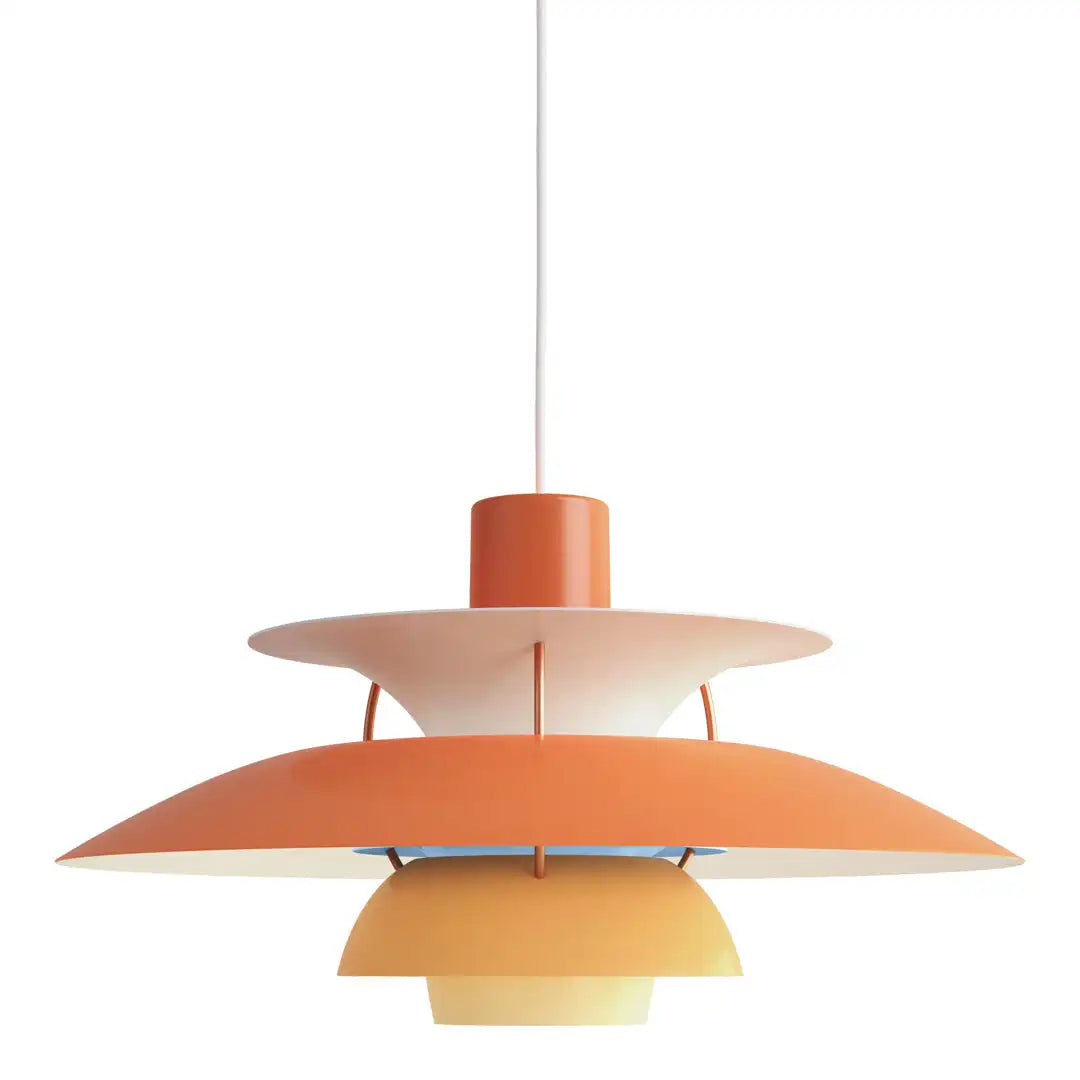 Rund dæmpbar LED-loftlampe i aluminium og akrylglas, elegant design, ideel til belysning i stue og spisestue