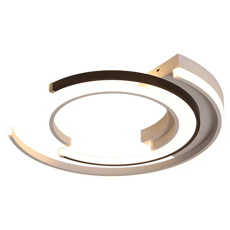 Rund, moderne LED-loftlampe i hvid, energieffektiv, ensartet belysning, 36W-52W effekt.