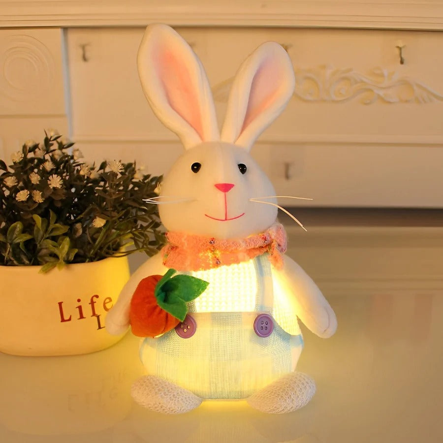Sød kanin LED natlampe til børneværelset. Blødt, beroligende lys perfekt som børnelampe og hyggelampe.
