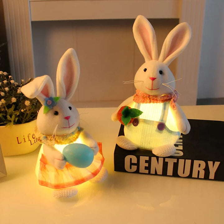 Beroligende kanin natlampe med LED-lys. Perfekt hyggelampe og gaveidé, skaber tryg stemning på børneværelset.
