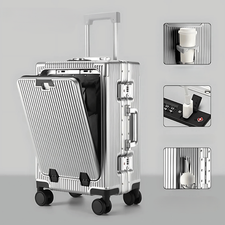 Manhattan Pro rejsekuffert med TSA-lås og holdbar polycarbonat konstruktion, ideel til rejser.