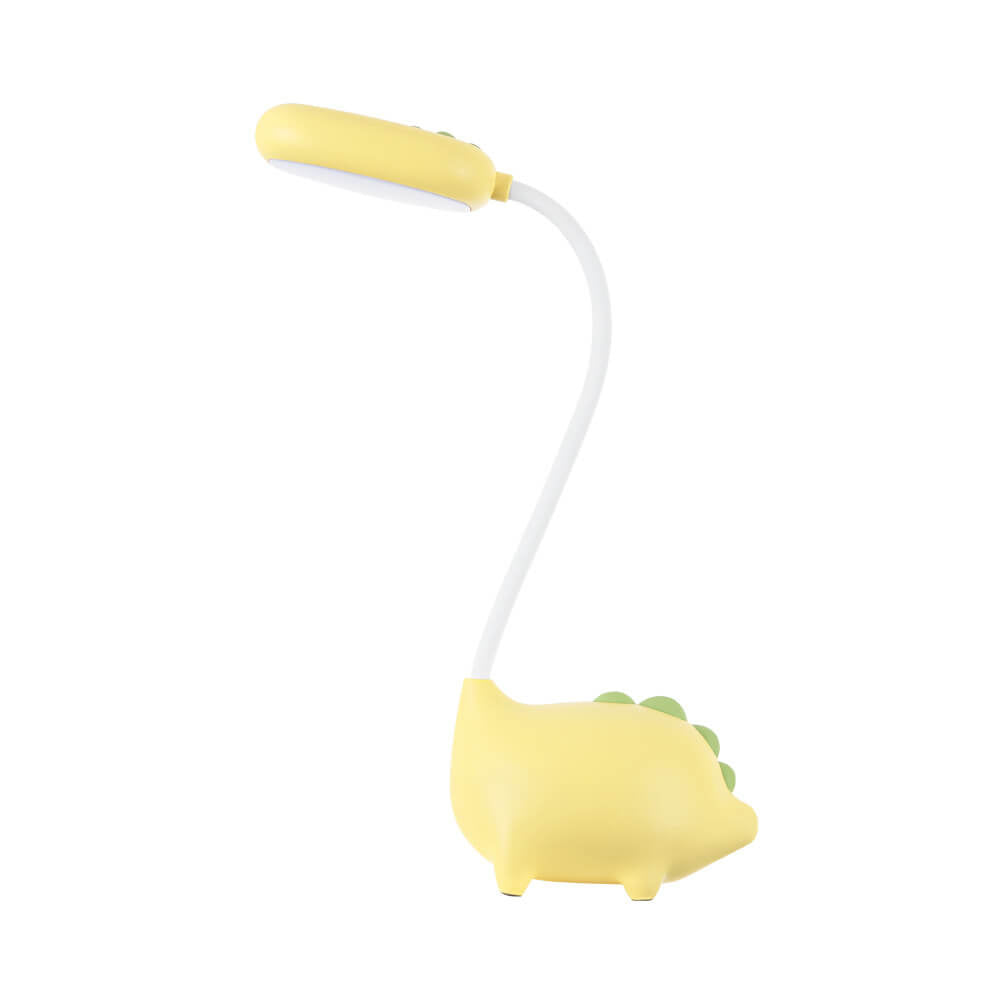 Sandsberg LED-bordlampe i dinosaurform, øjenvenlig, genopladelig, ideel til børneværelset.