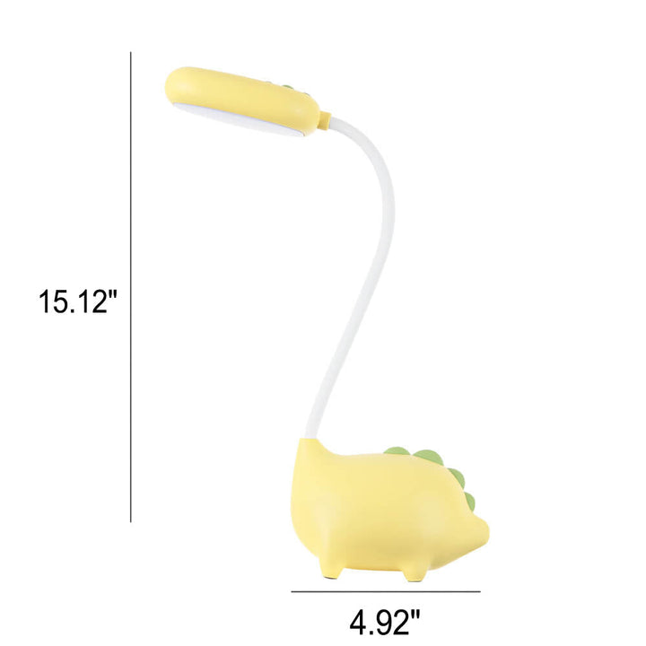 Sandsberg LED-bordlampe i dinosaurform, øjenvenlig, genopladelig, ideel til børneværelset.