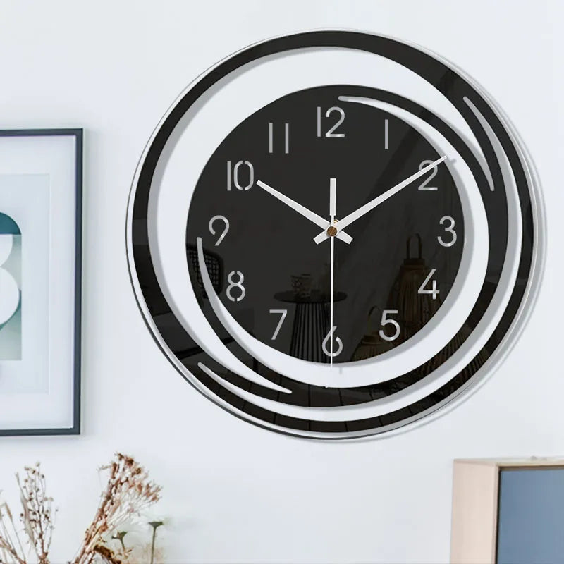 Sort skandinavisk akrylvæg med geometrisk design, lydløs, ideel til stuen, minimalistisk og moderne.