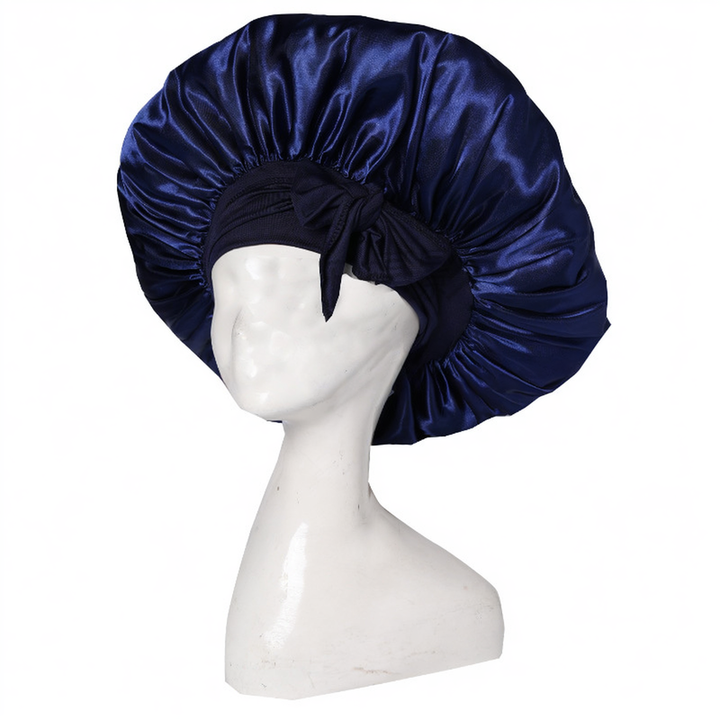 Silke sovehætte til hårpleje, der sikrer frizzfrit hår og luksuriøs sovekomfort, med et stilfuldt design.