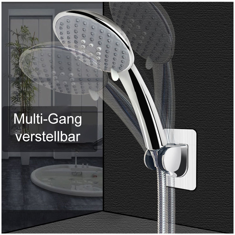 Selvklæbende brusehovedholder, justerbar, af ABS-plast, monteret på glasvæg, moderne stil