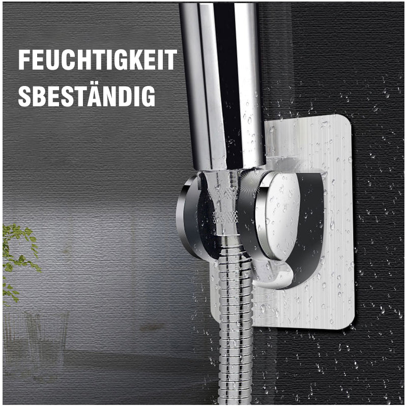Selvklæbende brusehovedholder, justerbar, af ABS-plast, monteret på glasvæg, moderne stil