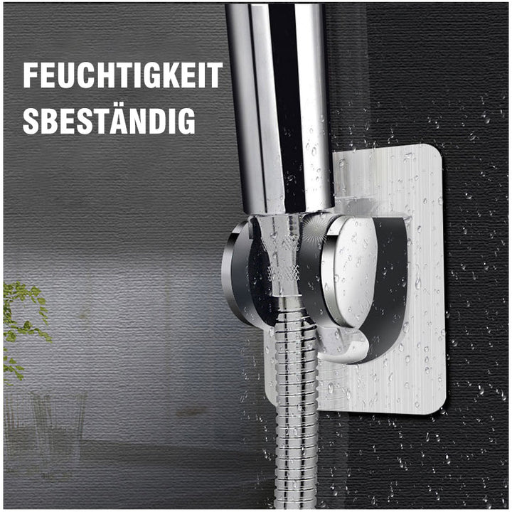 Selvklæbende brusehovedholder, justerbar, af ABS-plast, monteret på glasvæg, moderne stil