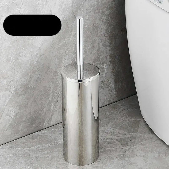 Selvrensende toiletbørste med holder, fleksibelt silikonehoved til hygiejnisk rengøring af svært tilgængelige steder
