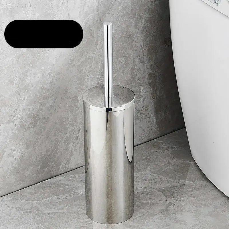 Selvrensende toiletbørste med holder, fleksibelt silikonehoved til hygiejnisk rengøring af svært tilgængelige steder