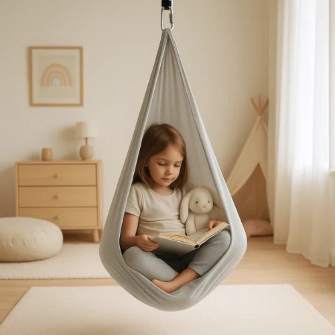 Sensorisk terapisving for børn og voksne. Ideel til sanseterapi, afslapning og stresslindring, indendørs og udendørs.